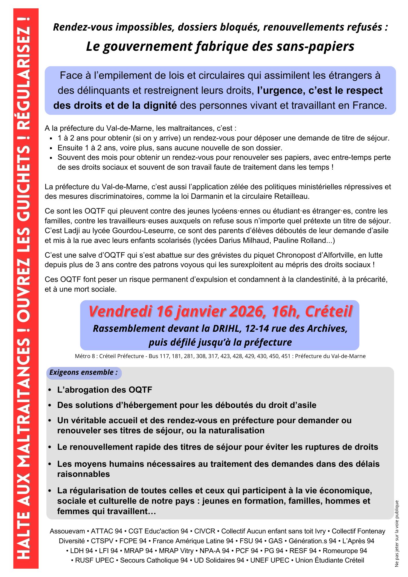 Appel mobilisation 16 01 26